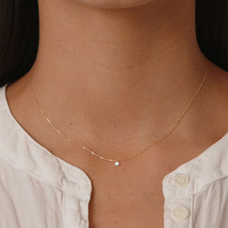 Minimalist Zirconia Halsband 18K Guldpläterad