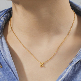 Bokstäv Halsband 18K Guldpläterad