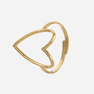 Big Heart Ring 18K Guldpläterad