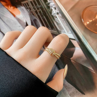 Zirconia Wrap Ring 18K Guldpläterad