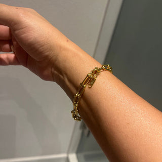 Rock Chain Smyckesset 18K Guldpläterad