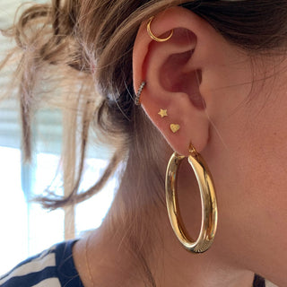 Round Hoops 18K Guldpläterad