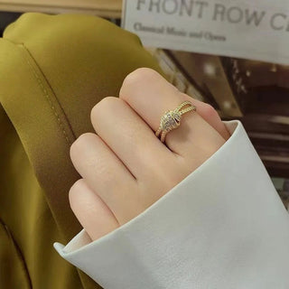 Zirconia Wrap Ring 18K Guldpläterad