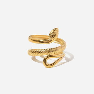Snake Texture Ring 18K Guldpläterad