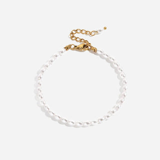 Minimalist Pearl Armband 18K Guldpläterad 4mm