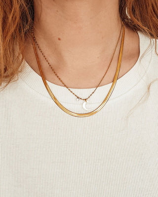 Callisto Moon Shell Halsband 18K Guldpläterad