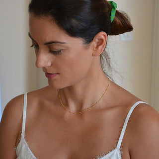 Beaded Halsband 18K Guldpläterad 2mm
