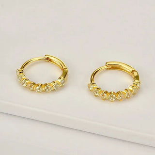 Mini Zirconia Chic Hoops 18K Guldpläterad