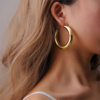 Round Hoops 18K Guldpläterad