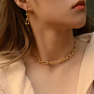 Rock Chain Smyckesset 18K Guldpläterad