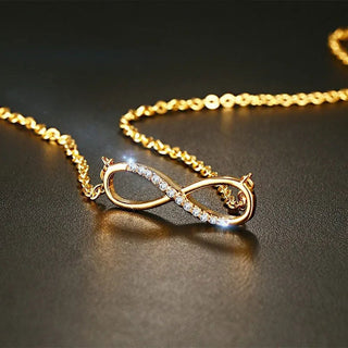 Infinity Zirconia Halsband 18K Guldpläterad