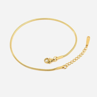 Round Snake Armband 18K Guldpläterad 1.5mm