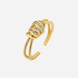 Zirconia Wrap Ring 18K Guldpläterad