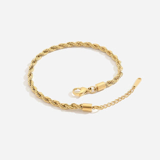 Rope Armband 18K Guldpläterad 4mm