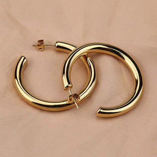 Hollow Hoops 18K Guldpläterad
