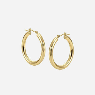 Round Hoops 18K Guldpläterad