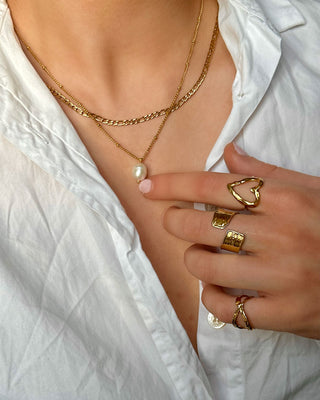 Figaro Choker 18K Guldpläterad 3mm