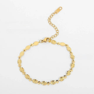 Sunburst Armband 18K Guldpläterad 4mm