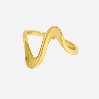 Wave Ring 18K Guldpläterad