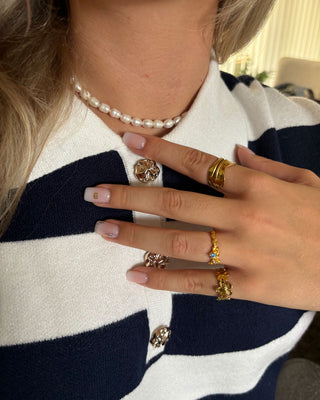Elegant Aesthetic Ring 18K Guldpläterad