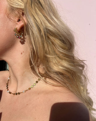 Zirconia Drop Hoops 18K Guldpläterad