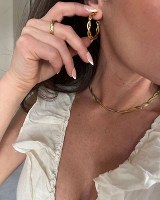 Round Wave Multi Hoops 18K Guldpläterad