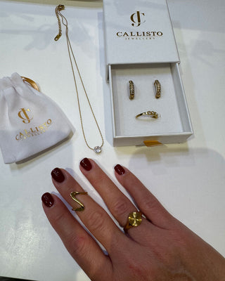 Sparkle Mini Huggies Örhängen 18K Guldpläterad