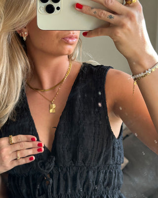 Flat Snake Choker 18K Guldpläterad 4mm