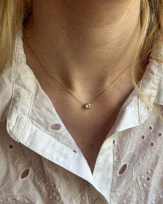 Minimalist Zirconia Halsband 18K Guldpläterad