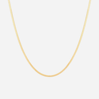 Flat Snake Halsband 18K Guldpläterad 2mm