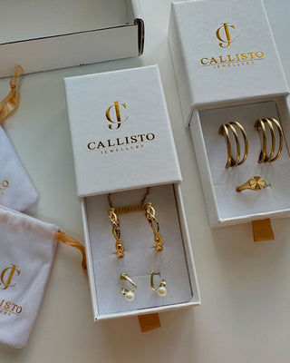 Multilayer Hoops 18K Guldpläterad