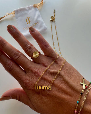 Mama Halsband 18K Guldpläterad