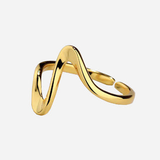 Wave Ring 18K Guldpläterad