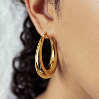 Chunky Hoops 18K Guldpläterad
