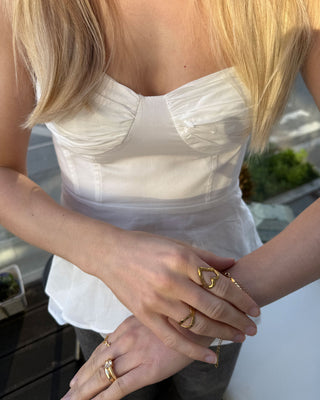 Heart Layer Ring 18K Guldpläterad