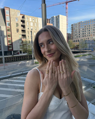 Heart Layer Ring 18K Guldpläterad