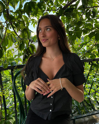 Minimalist Pearl Armband 18K Guldpläterad 4mm