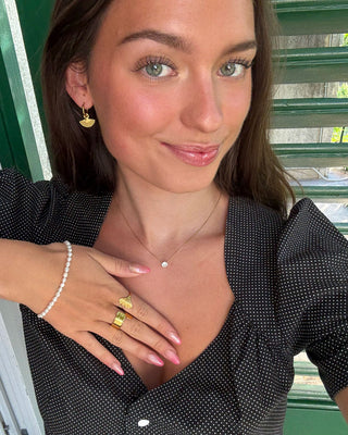 Wide Texture Ring 18K Guldpläterad