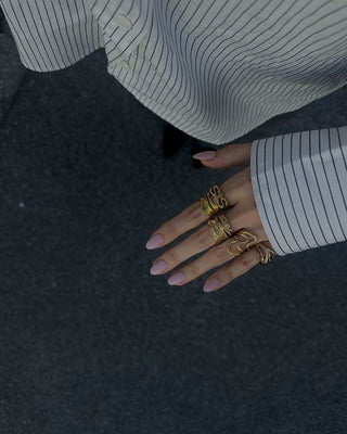 Elegant Aesthetic Ring 18K Guldpläterad