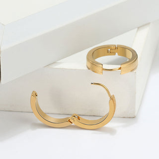 Frosted Hoops 18K Guldpläterad