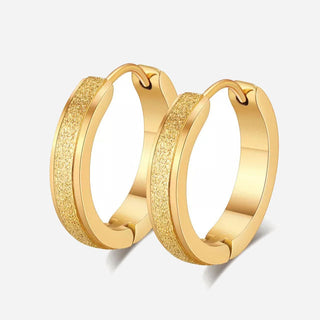 Frosted Hoops 18K Guldpläterad
