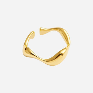 Wave Deluxe Ring 18K Guldpläterat