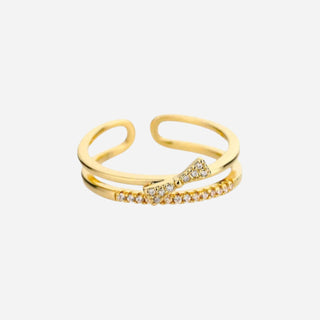 Sparkle Butterfly Ring 18K Guldpläterat