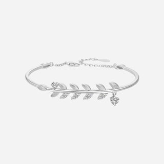 Zirconia Sparkle Leaf Armband 925 Silver