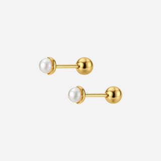 Sötvattenspärla Stiftörhängen 925 Silver 18K Guldpläterat