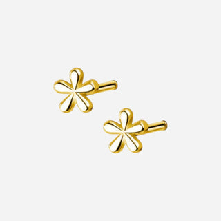Mini Flower Stiftörhängen 925 Silver 18K Guldpläterat