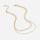 Flat Snake Layer Choker Smyckesset 18K Guldpläterad