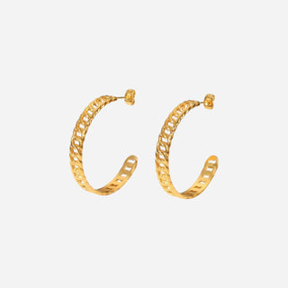 Large Panzer Hoops 18K Guldpläterat