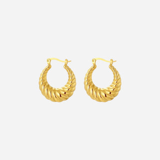 Chunky Twisted Hoops 18K Guldpläterat