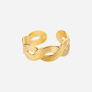 Braided Texture Ring 18K Guldpläterat